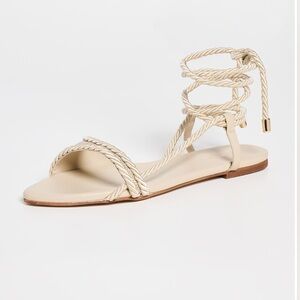 Kaanas Alena Oat Ankle Wrap Sandals with Leather Women’s Size 9 New no box